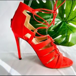 💲Last chance💲 - ASOS HEARTBREAK HOTEL Lace-up Heeled Sandals Size 4